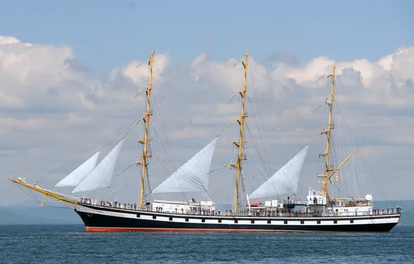 Ship, Pallada, sailing, training
