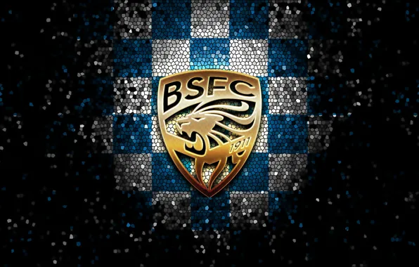 Wallpaper, sport, logo, football, glitter, checkered, Brescia
