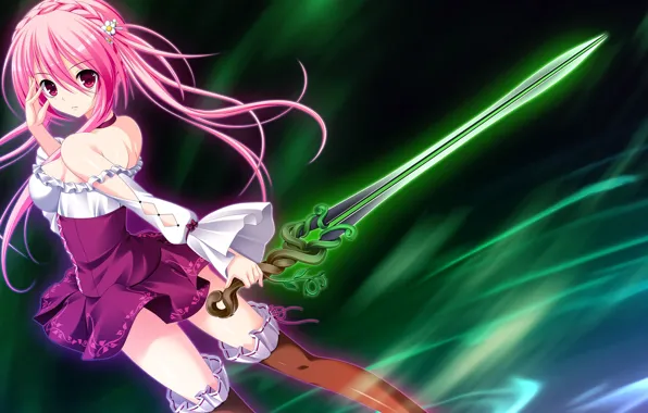 Look, girl, weapons, magic, sword, art, makita maki, nanami naru