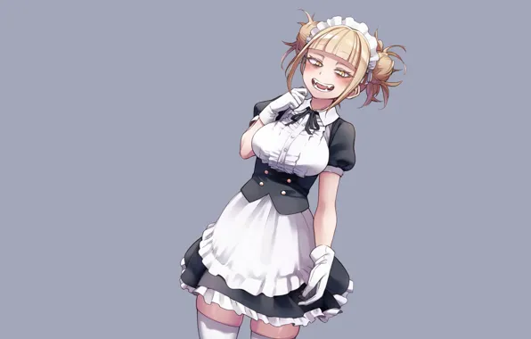 Picture look, girl, smile, the maid, Boku no Hero Academy, My heroic academia, Toga Himiko