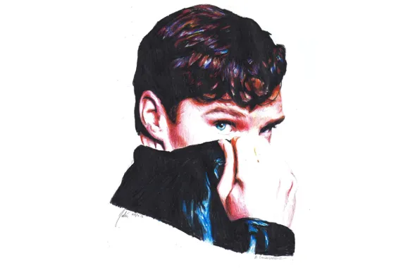 Picture look, figure, collar, Benedict Cumberbatch, Benedict Cumberbatch, by shuploc