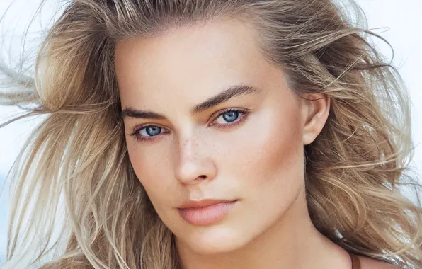 Picture look, girl, face, actress, Margot Robbie