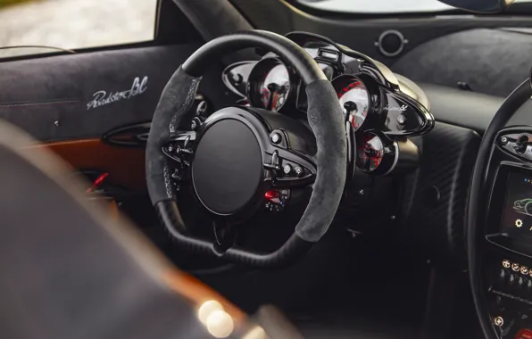 Picture Pagani, To huayr, steering wheel, dashboard, torpedo, Pagani Huayra BC Roadster