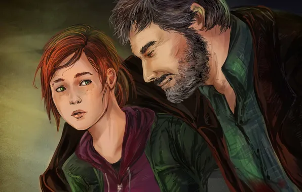 Art, Ellie, the last of us, Joel, ellie, Joel