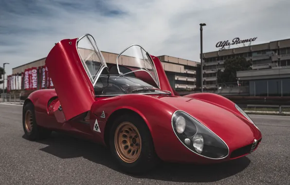 Picture Alfa Romeo, 1967, legend, Alfa Romeo 33 Stradale, 33 Road