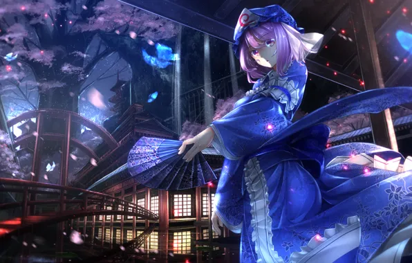 Girl, Anime, Saigyouji Yuyuko, fan., Touhou Project