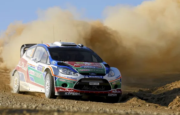 Picture Ford, Dust, Speed, Ford, Skid, Car, WRC, Rally