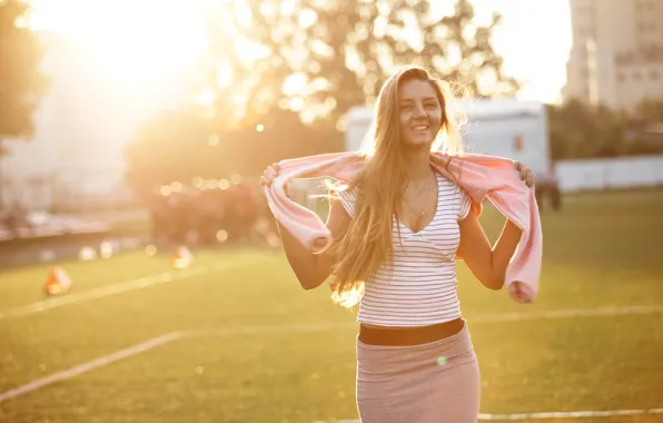 Summer, look, girl, face, smile, mood, hair, Natasha
