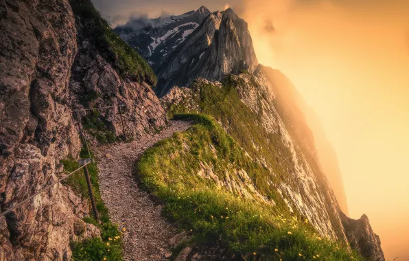 Picture clouds, landscape, mountains, nature, rocks, path, Oryszczak Tomasz