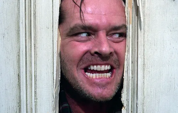 The door, Jack Nicholson, Lights, anger, The Shinihg