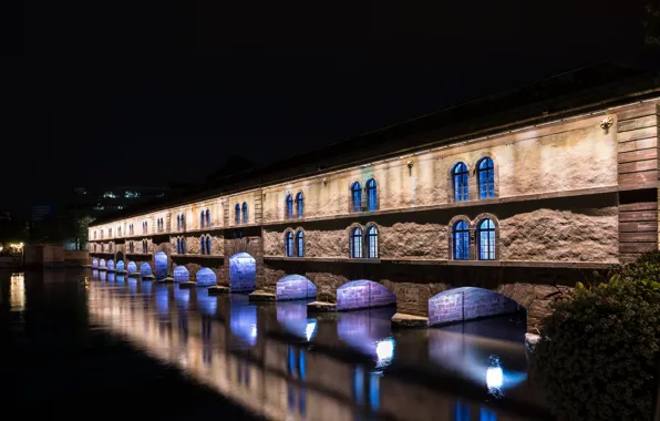Night, the city, Strasbourg