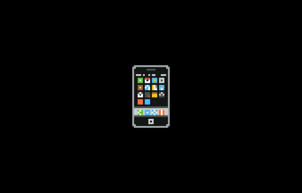Minimalism, Pixels, Phone, 8bit, Iphone, Smartphone, PXL
