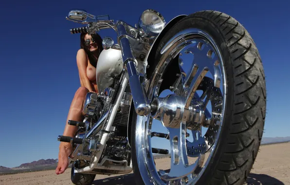 Girl, Heaven, Horizon, Sexy, Boobs, Breasts, Chopper, Model