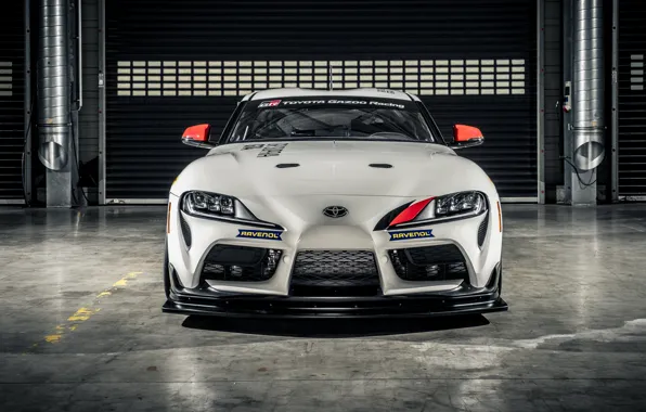 Coupe, Toyota, front view, Supra, 2020, diffuser, Gazoo Racing, GR Supra GT4