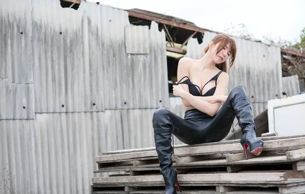 Picture girl, pose, background
