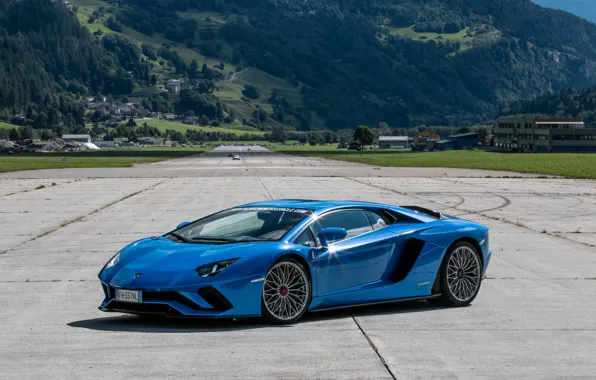 Picture Lamborghini, Blue, Aventador, P740-4