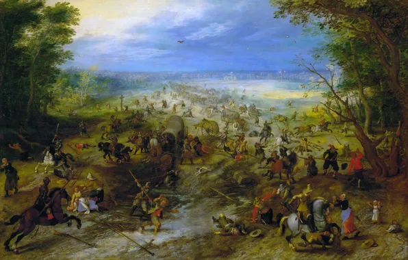 Picture, Ambush, genre, Jan Brueghel the elder
