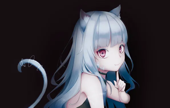 Girl, neko, kitty