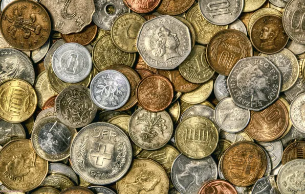 Money, coins, detail