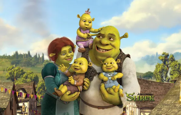 Children, cartoon, Fiona, Shrek 4