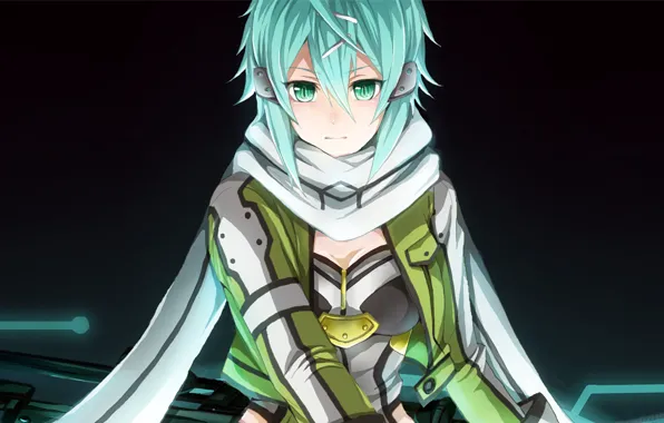 Look, anime, art, Sword art online, Sword Art Online, Sinon