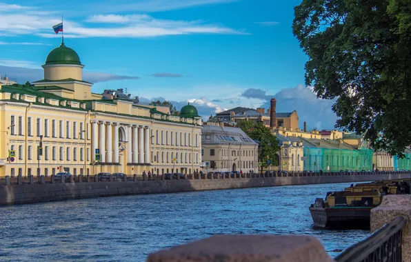 View, building, channel, river, St. Petersburg, St. Petersburg