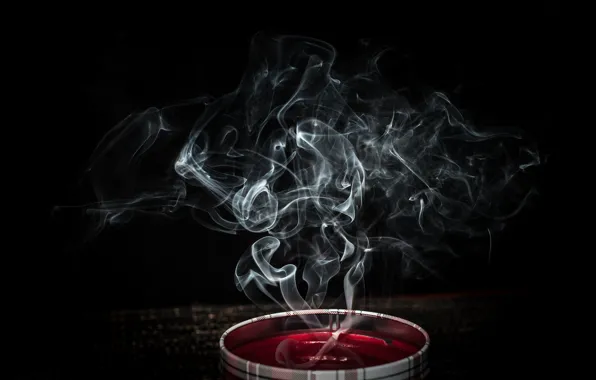 Smoke, candle, the incense
