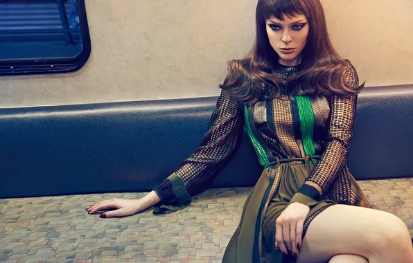 Model, makeup, dress, brunette, hairstyle, photographer, 2015, Marie Claire