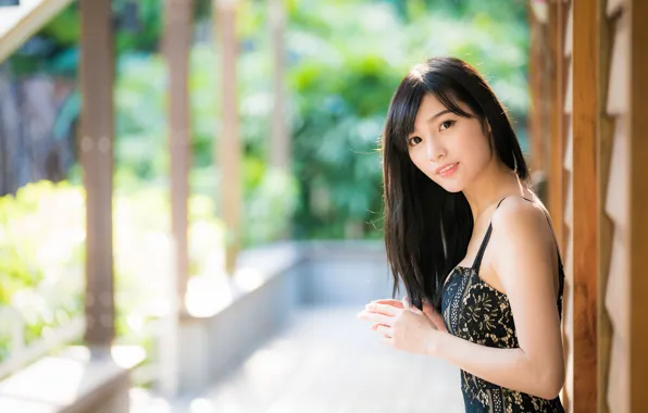 Look, girl, hair, Asian, bokeh