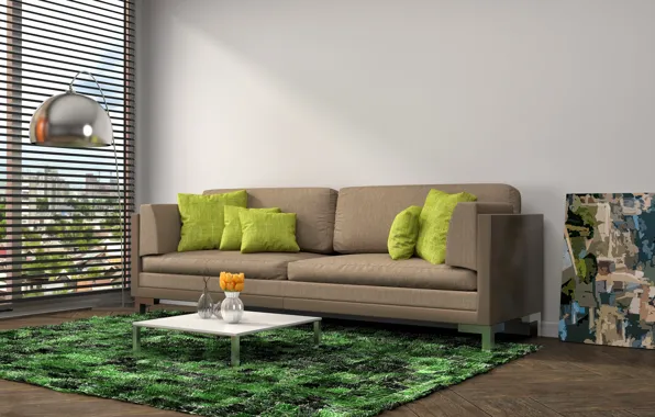 Picture design, sofa, interior, living room, modern