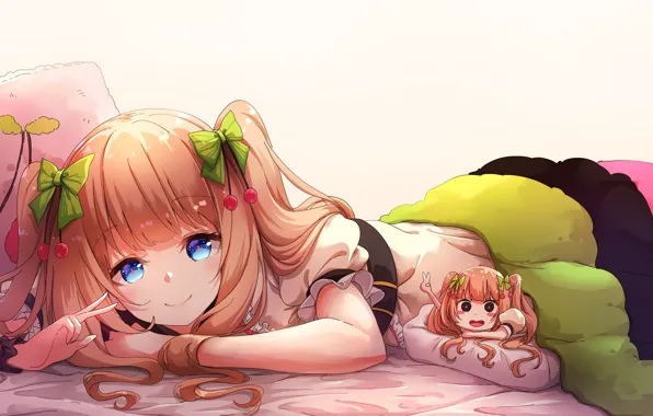 Girl, doll, red, Virtual youtuber