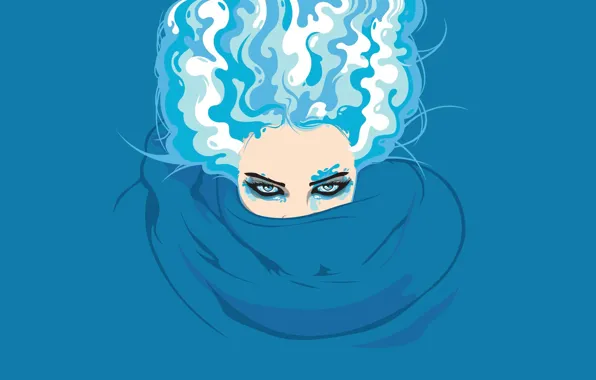 Picture blue, vector, witch