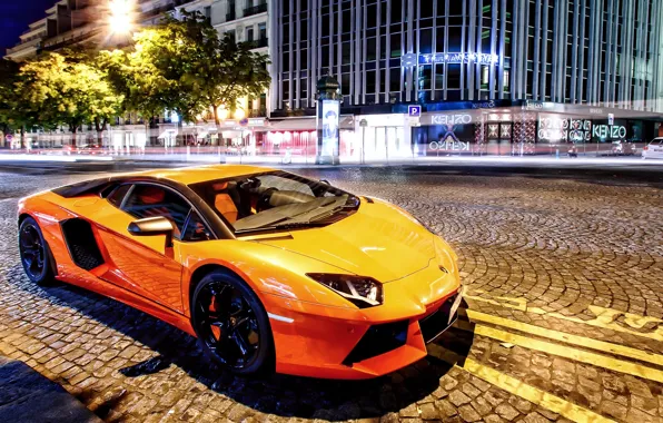 Picture street, Lamborghini, supercar, Lamborghini, LP700-4, Aventador, aventador, 2014