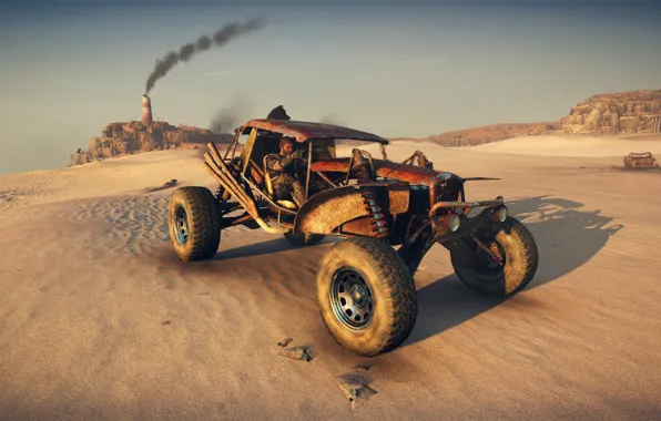 Picture car, game, desert, Mad Max