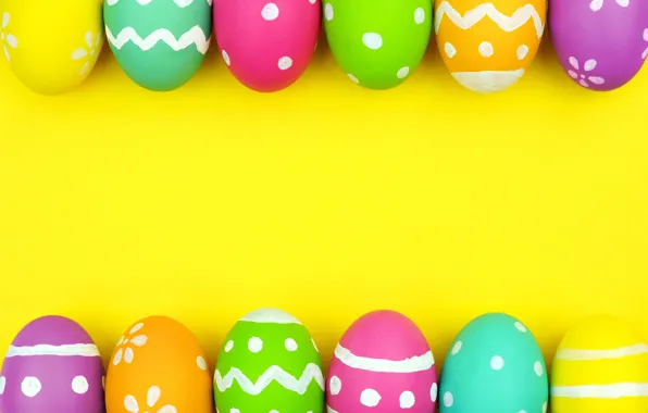 Colorful, Easter, background, spring, eggs, Happy Easter, Easter eggs