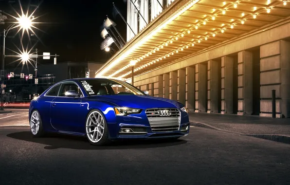 Picture night, Audi, street, tuning, coupe, audi s5