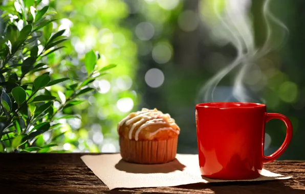 Picture coffee, Breakfast, Cup, hot, coffee cup, cupcake, cupcake, good morning