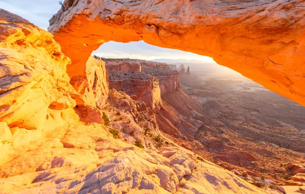 Mountains, rocks, arch, Utah, USA, Canyonlands National Park, Canyonlands