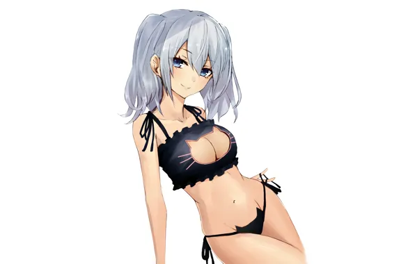 Girl, sexy, lingerie, pantsu, bra, cleavage, panties, long hair