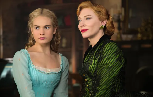 Picture Cinderella, Lily James, Cate Blanchet