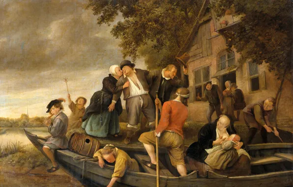 Oil, picture, canvas, Ian Havickszoon Walls, Fun Homecoming