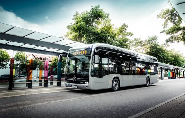 Transport, bus, Mercedes Benz, stop, ELECTRIFY eCitaro