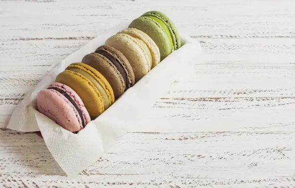 Box, colorful, box, dessert, wood, sweet, dessert, macaron