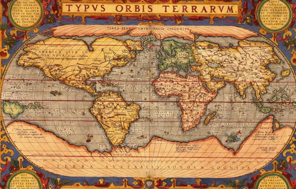 The world, figure, map, continents, type world