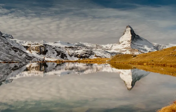Landscape, mountains, lake