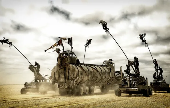 Picture machine, desert, chase, truck, warriors, Mad Max, Fury Road, Mad Max