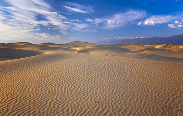 Picture desert, mountain, sand, dunes, death valley