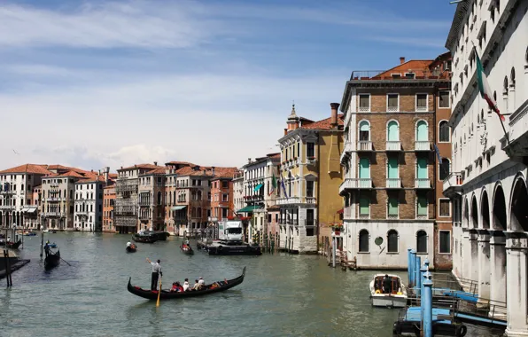 Boat, home, Italy, Venice, channel