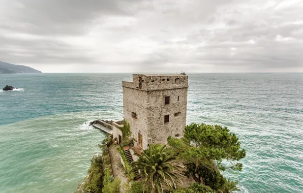 Picture sea, rocks, shore, Italy, landscape, Italy, travel, Monterosso al Mare