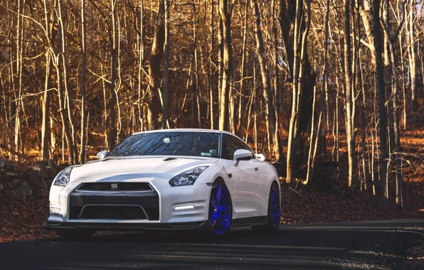 Picture GTR, Nissan, Blue, R35, Wheels, Incurve, LP-5